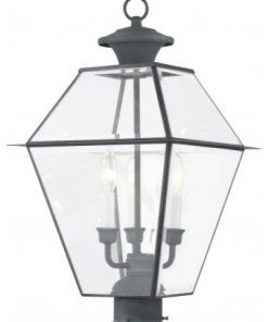 Westover 3 Light Post Light or Accessories, Charcoal