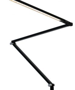 Z-Bar Slim Desk Lamp, Wireless Charging Qi Base, Cool Light, LED, Black, 14.5"H