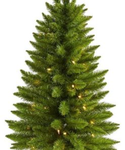 5' Flocked Whistler Mountain Fir Christmas Tree / 250 Warm White LED Lights