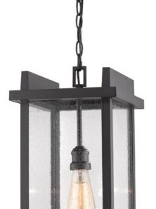Z-Lite 565CHB-BK Fallow - One Light Outdoor Chain Mount Hanging Lantern