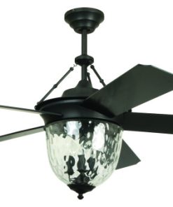 52 Ceiling Fan With Light Kit And Aged Bronze Finish