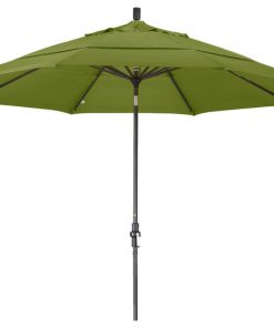 11 Foot Pacifica Aluminum Crank Lift Collar Tilt Market Umbrella, Bronze Pole