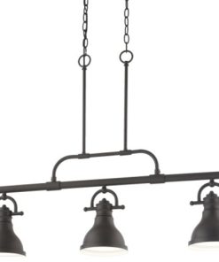 Volume Lighting V1246 3 Light 7"W LED Linear Chandelier - Foundry Bronze