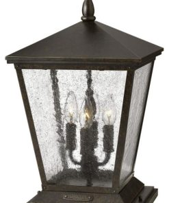 4 Light Large Outdoor Low Voltage Pier Mount Lantern in Traditional Style - 11