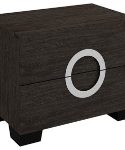 18" Refined Gray High Gloss Nightstand