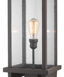 Z-Lite 565PHBS-SQPM Fallow 1 Light 25-3/8" Tall Outdoor Pier - Deep Bronze