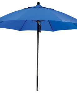 9 Foot Sunbrella Fabric Fiberglass Frame Pulley Lift Patio Market Umbrella