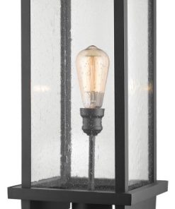 Z-Lite 1 Light Outdoor Pier Mounted Fixture, Black, 565Phbr-533Pm-Bk