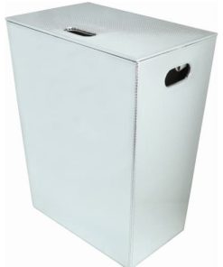 WS Bath Collections Ecopelle 2263 Ecopelle Leather Laundry Basket
