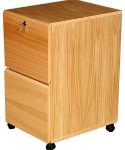 2-Drawer Real Wood Oak Veneer Freestanding Drawer File