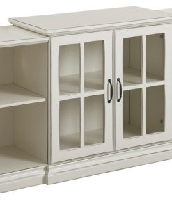 60" Classic 2, Door Tiered TV Console, Antique White