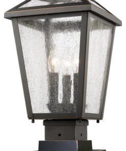 Z-Lite 539PHMS-SQPM-ORB Bayland - 18" Three Light Outdoor Pier Mount