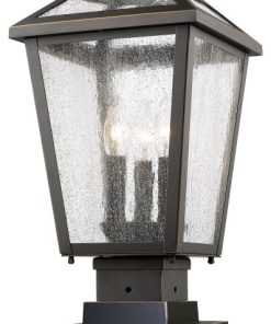 Z-Lite 3 Light Outdoor Pier Mount Light, Oil Rubbed Bronze, 539PHMS-SQPM-ORB