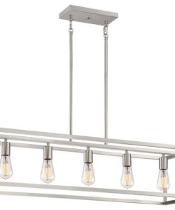 5 Light Island Brushed Nickel 5 Light Island - Pendants - Island