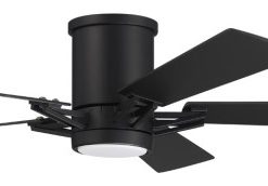 Wyatt 1 Light 52" Indoor Ceiling Fan, Flat Black