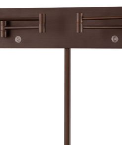 2-Light LED Swing Arm Wall Lamp, Copper Bronze Patina