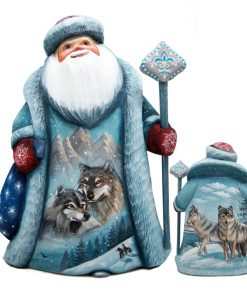 Winter Wolfs Masterpiece Woodcarved Figurine