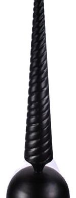 7.5"x7.5"x36" Medium Venetian Finial, Black Matte