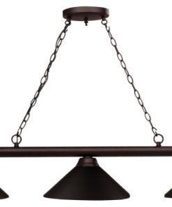 Z-Lite 155-3BRZ-MBRZ Shooter - Three Light Billiard