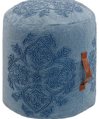 Wedgemore Ottoman or Stool, Denim