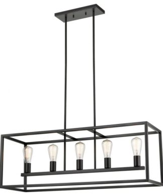 5 Light Linear Island Oil Rubbed Bronze 5 Light Linear Island - Pendants