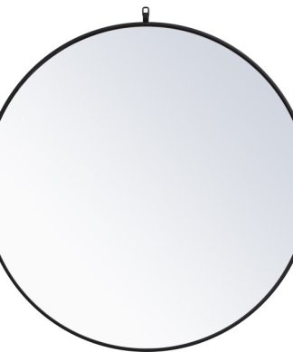 Elegant Lighting MR4739 Eternity 39" Diameter Circular Beveled - Black