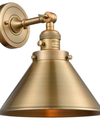 1-Light 10" Sconce Brushed Brass - Bulb Included