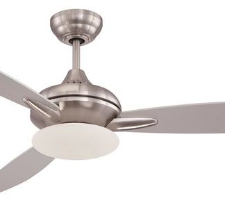 52" Loris Ceiling Fan, Brushed Polished Nickel