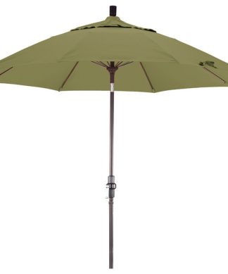 9 Foot Olefin Fabric Crank Lift Tilting Aluminum Patio Umbrella, Bronze Pole