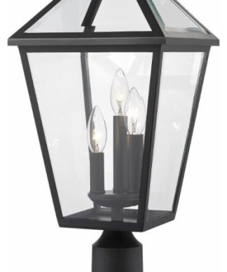Z-Lite 579PHBR-533PM-BK Talbot - 22.5" 3 Light Outdoor Pier Mount