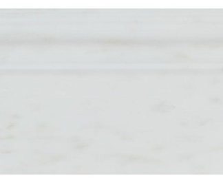 12 Polished Oriental White Marble Baseboard Trim, 4 3/4 X 12 - 10 Pieces