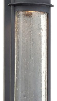1-Light Wall Mount, Black With Clear Glass, 55"X185"