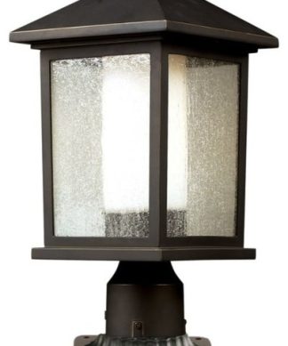 Z-Lite 524PHM-PM Mesa 1 Light 18-1/2"H Outdoor Post Light - Oil Rubbed Bronze
