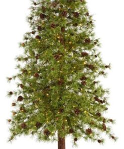 7' Wyoming Alpine Christmas Tree / 200 Clear LED Lights and Pine Cones