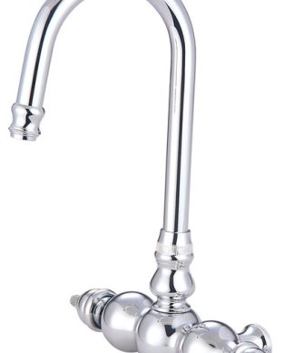 Vintage Goose Neck Faucet, Polished Chrome