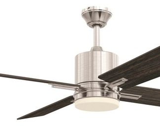 52" Teana Ceiling Fan, Brushed Polished Nickel