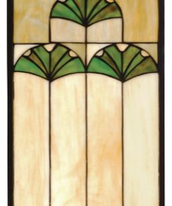 11W X 20H Ginkgo Stained Glass Window