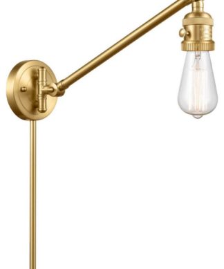 1-Light 5" Swing Arm Satin Gold - Bulb Included