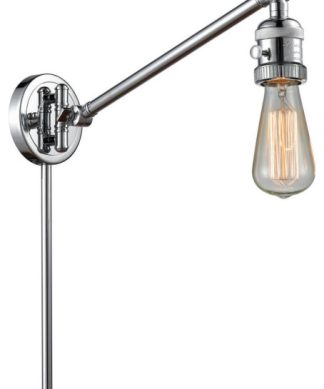 1-Light 5" Swing Arm Polished Chrome - Bulb Included