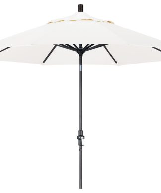 9 Foot Olefin Fabric Aluminum Crank Lift Collar Tilt Patio Umbrella, Black Pole