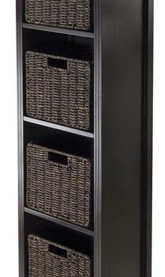 Winsome Wood 5Pc Storage 5-Tier Shelf With 4 Small Baskets