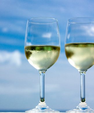 Wine Glasses Sky, 18"x12"