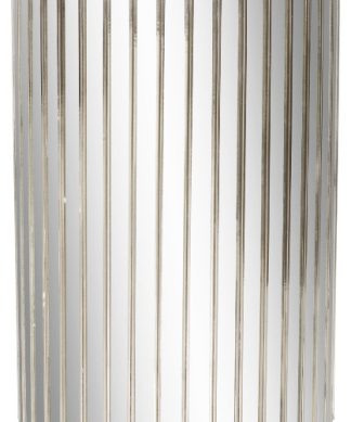 Worlds Away Facetted Mirror Wastebasket
