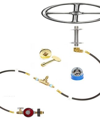 6" Single Ring and Complete Deluxe In-Table Propane Fire Pit Kit