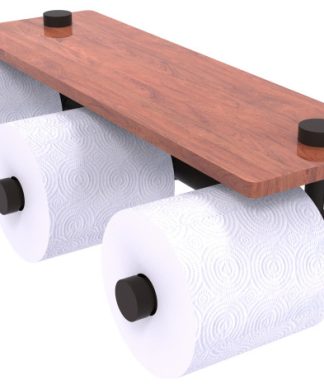 Waverly Place Reserve 3 Roll Toilet Paper Holder, Wood Shelf, Oil Rubbed Bronze