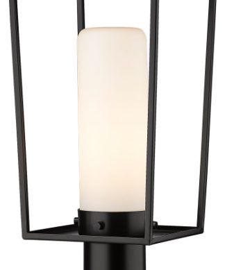 Z-LITE 595PHMR-533PM-BK 1 Light Outdoor Pier Mounted Fixture, Black