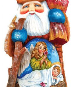 Wonderful Wish Santa, Woodcarved Figurine