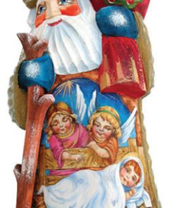 Watchful Eyes Santa, Woodcarved Figurine