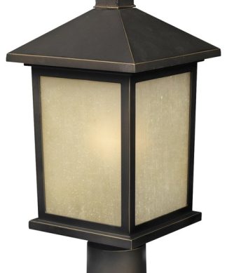 Z-Lite 507PHB Holbrook 19" Tall 1 Light Outdoor Post Light - Oil Rubbed Bronze