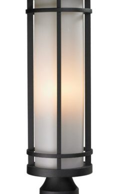 Z-Lite 529PHM-533PM-BK Woodland - One Light Pier Mount